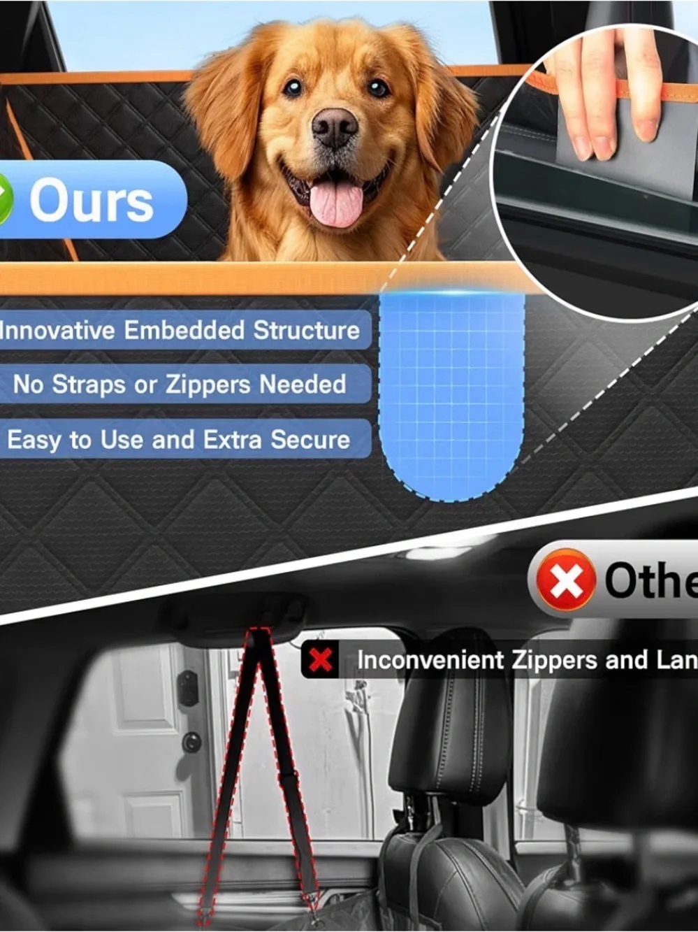 Dog Car Door Protector Panel - Brown